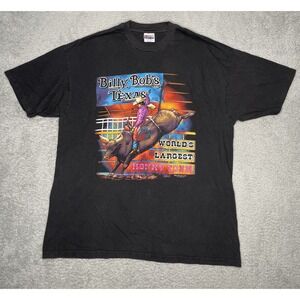 Vintage Billy Bob's Texas Bull Riding T-shirt Men 2XL World's Largest Honky Tonk